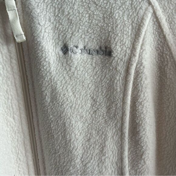 Women's Columbia Cream Fleece Full Zip Jacket - Picture 3 of 6